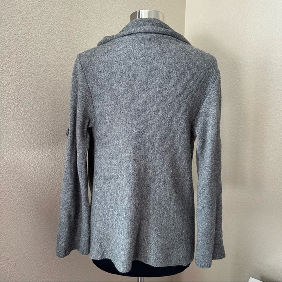 Ann Taylor Wool Angora Cashmere Blend Cross Snap Tab Sleeve Sweater Cardigan - Picture 6 of 11